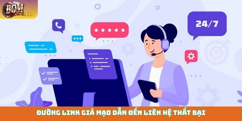 Đường link giả mạo dẫn đến liên hệ thất bại