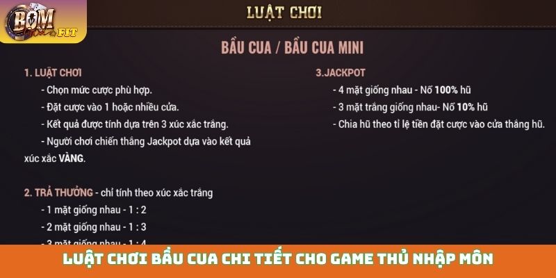 Luật chơi Bầu Cua chi tiết cho game thủ nhập môn